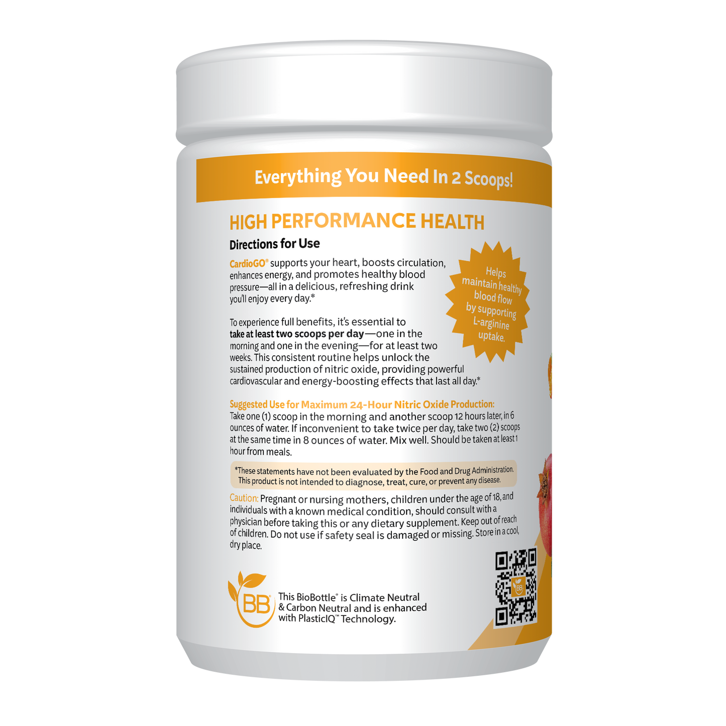 CardioGO - 60 Scoop - Citrus