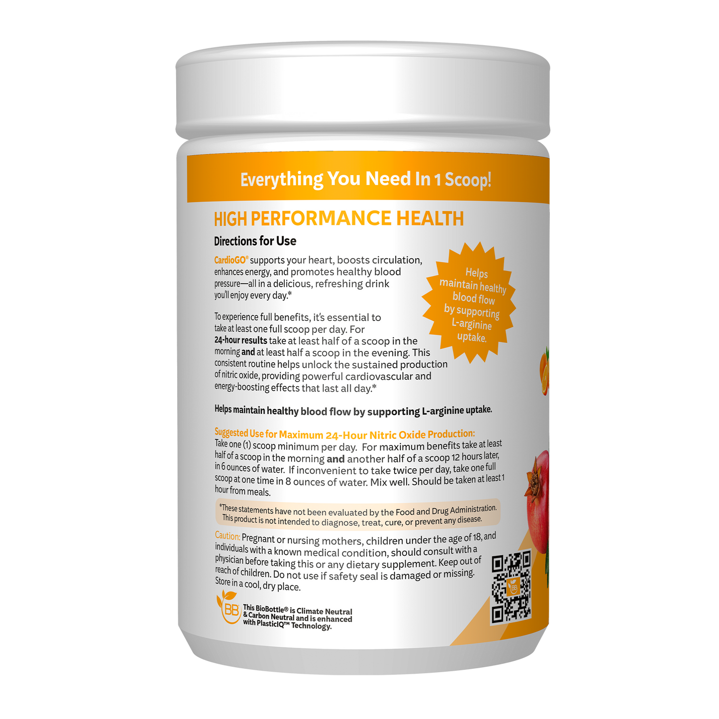 CardioGO - 60 Scoop - Citrus