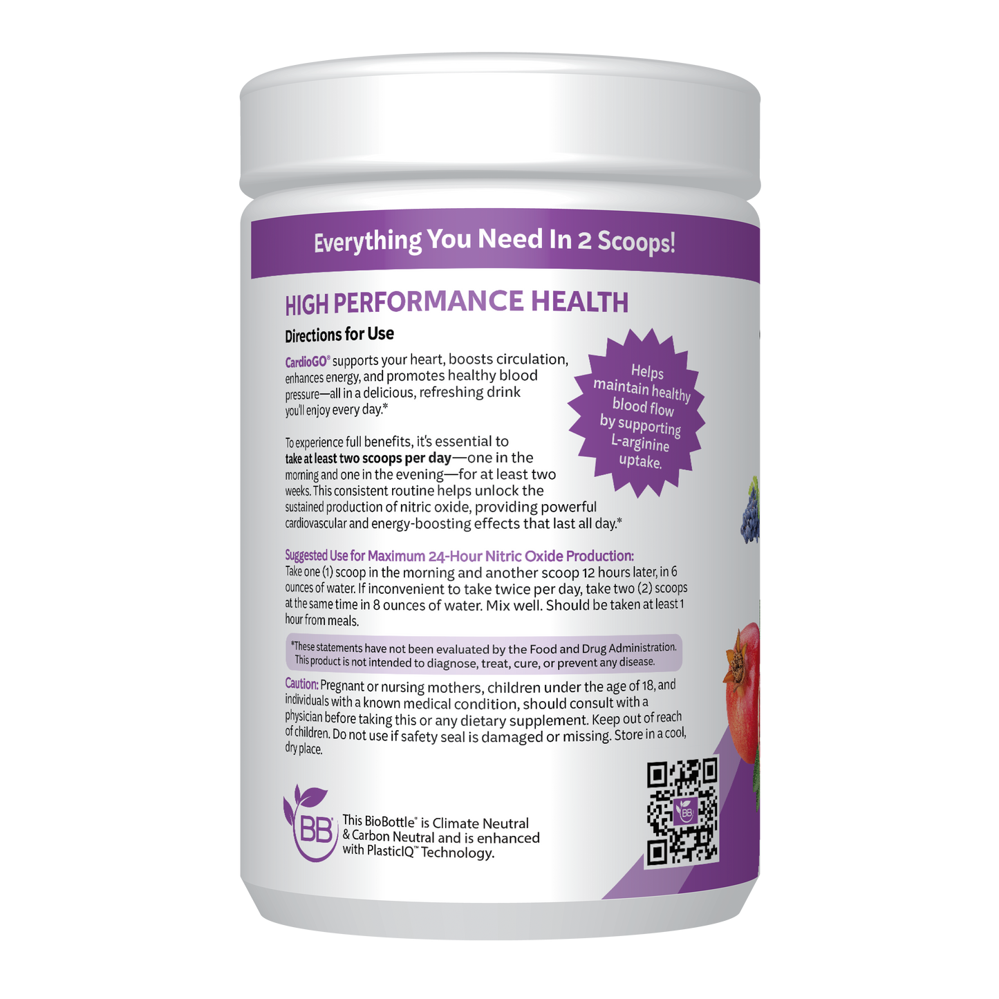 CardioGO - 60 Scoop - Grape