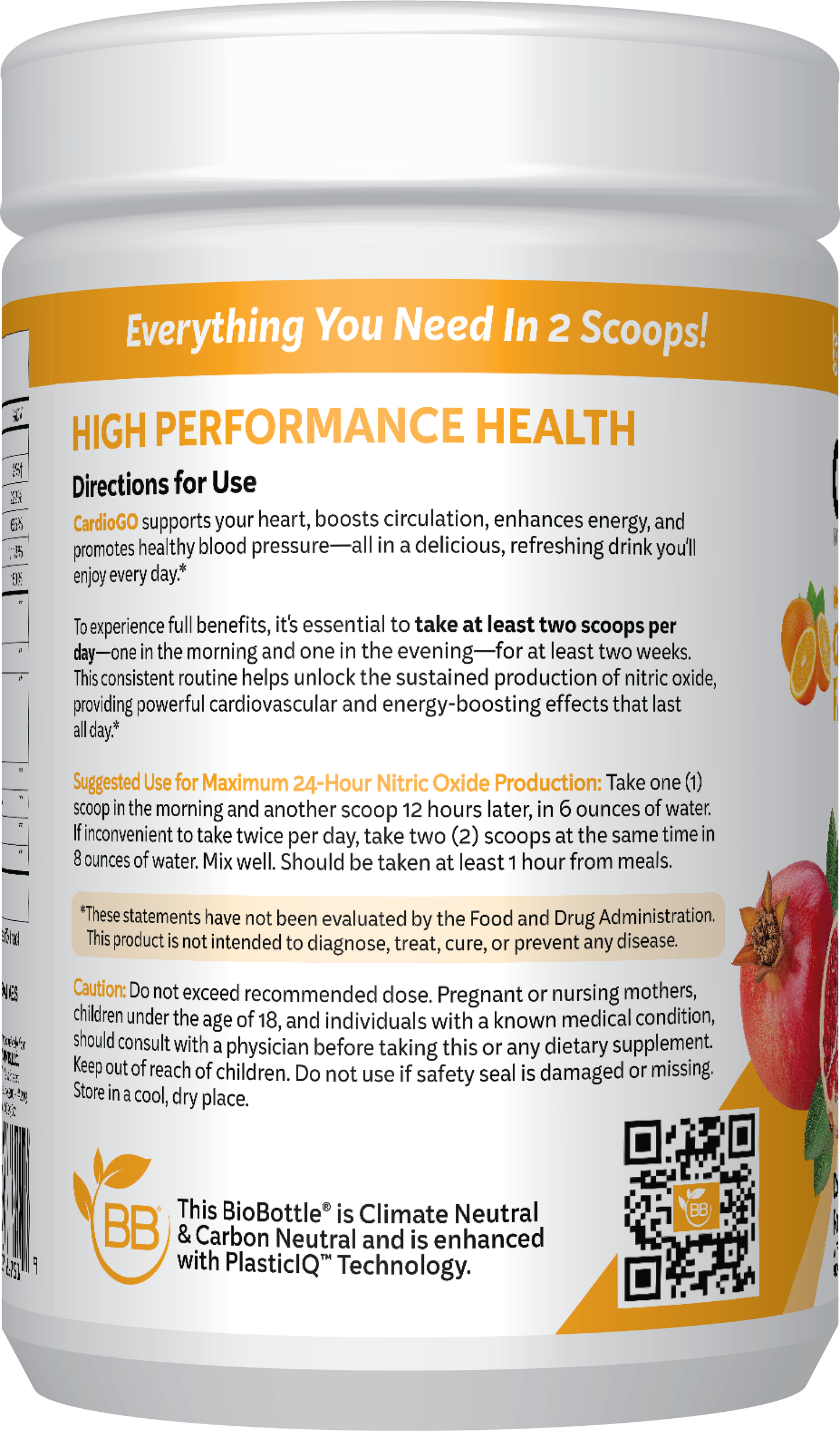 CardioGO - 60 Scoop - Citrus
