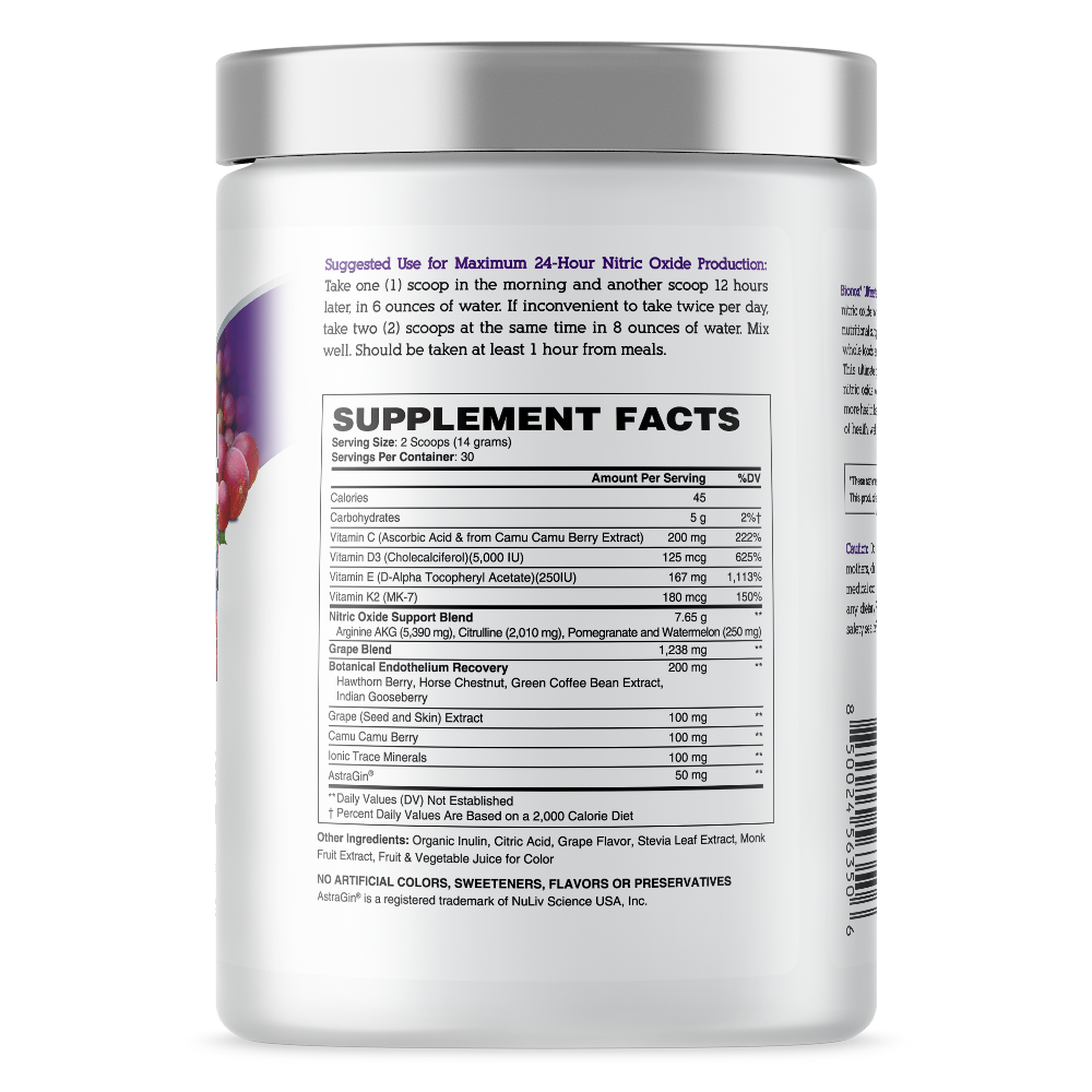 Ultimate Nitric Oxide Nutrition - 60 Scoop - Grape