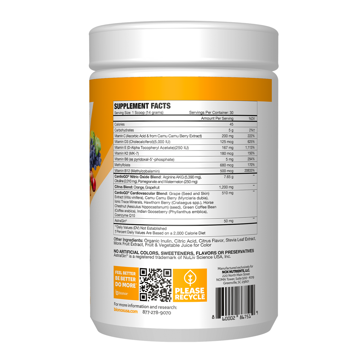 CardioGO - 30 Servings - Citrus