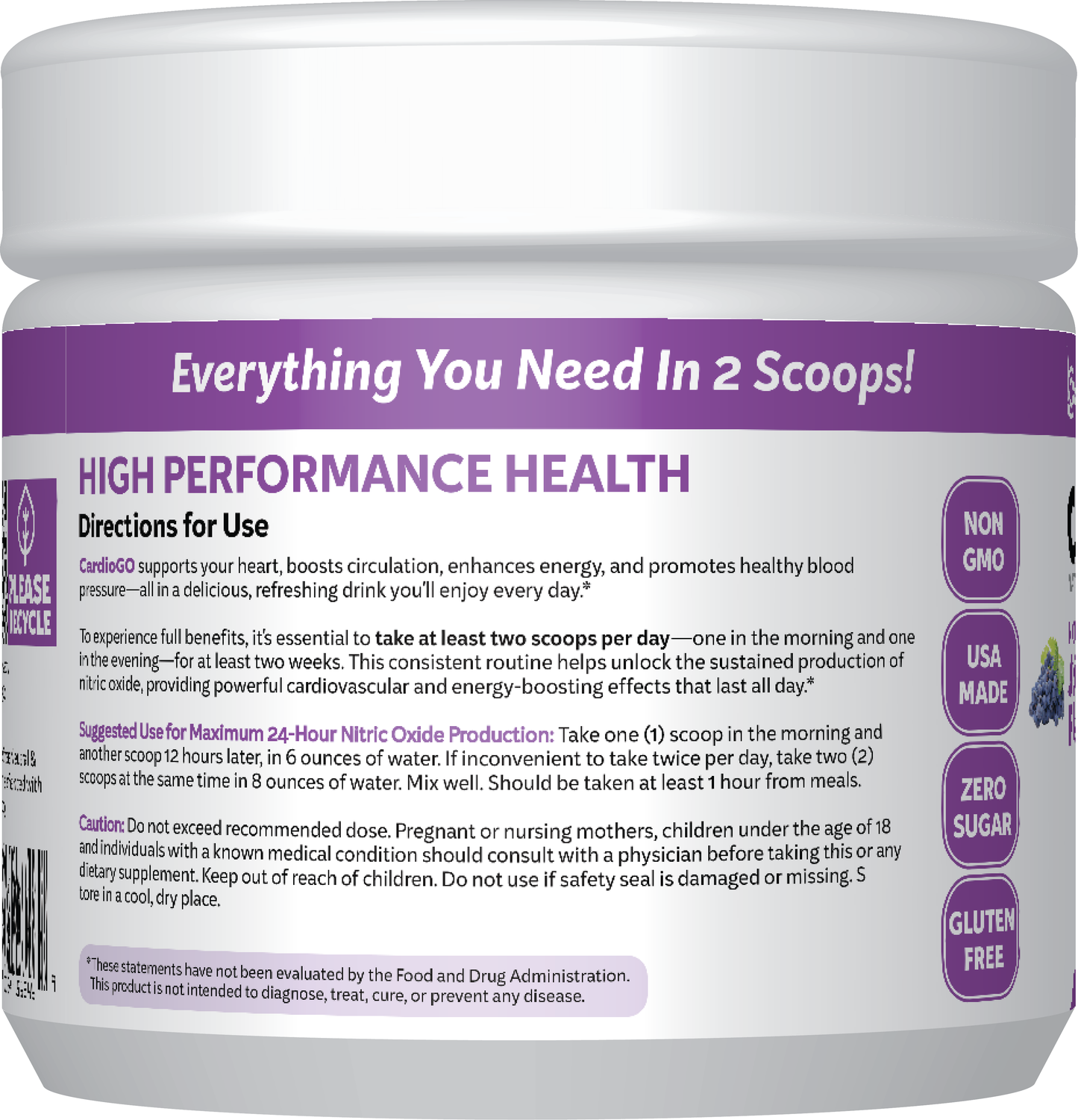 CardioGO - 30 Scoop - Grape