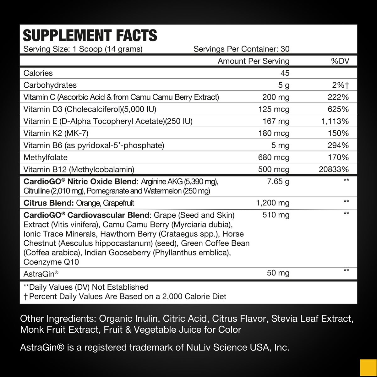CardioGO - 30 Servings - Citrus