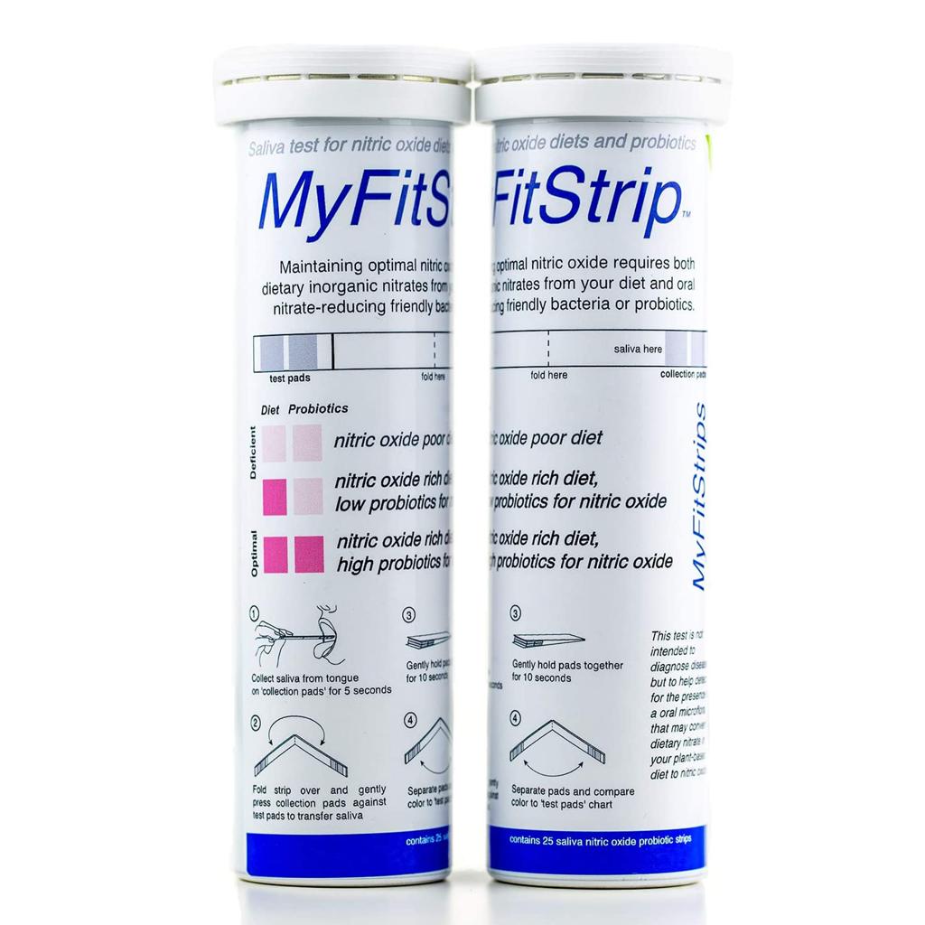 Nitric Oxide Saliva Test Strips by MyFitStrip, Pack of 25 Strips